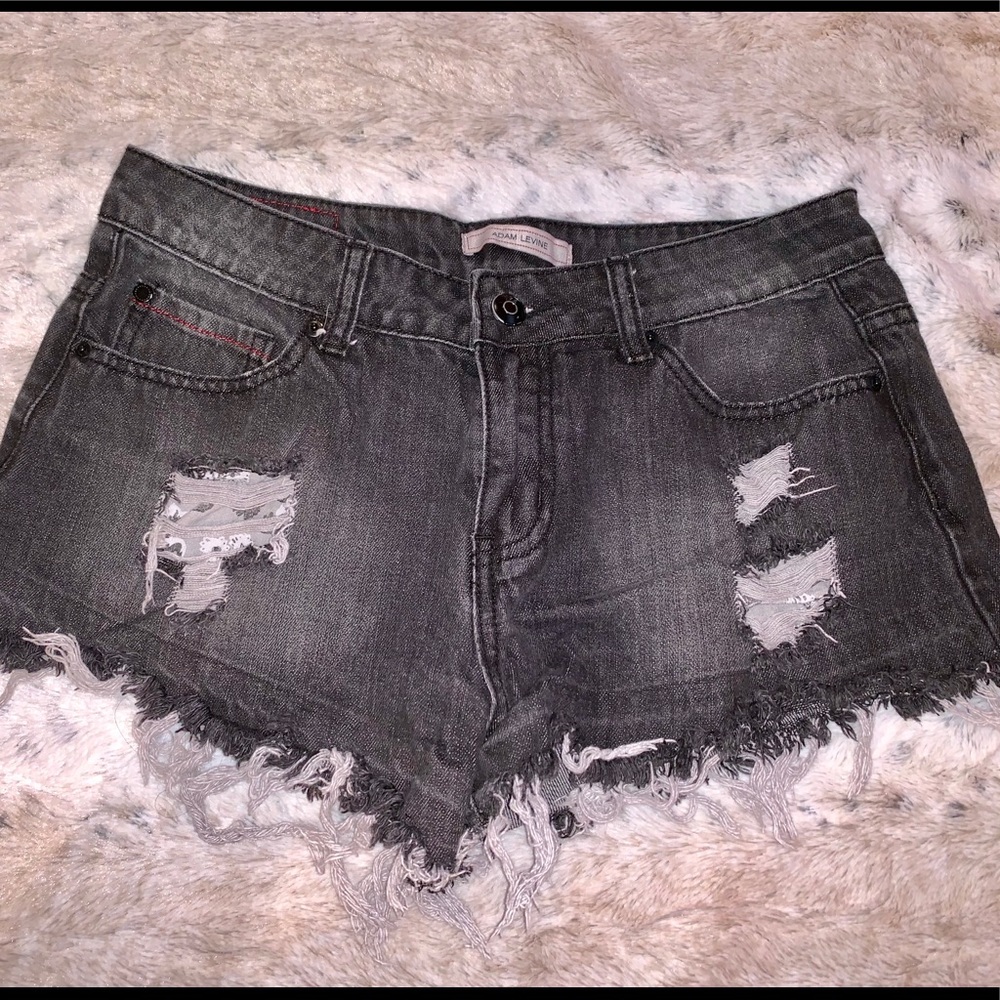 High Waisted Ripped Denim Shorts
